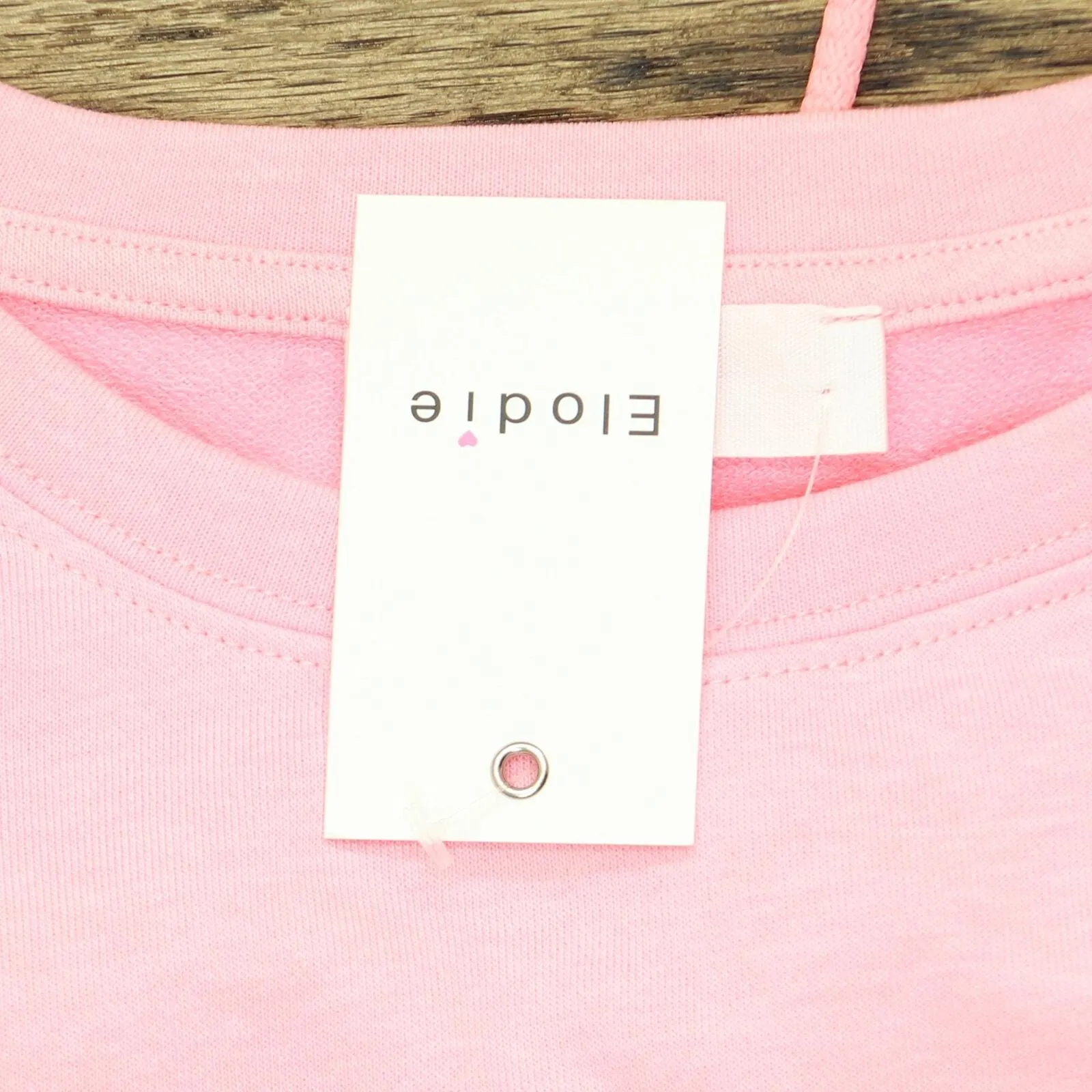 Elodie Womens Pullover French Terry Lined Sweatshirt with Waist Drawstring