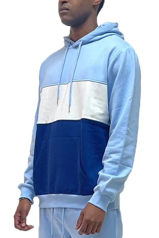 Men's Color Block Pullover Hoodie