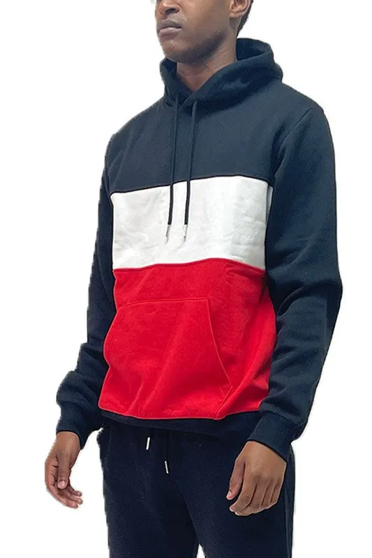 Men's Color Block Pullover Hoodie
