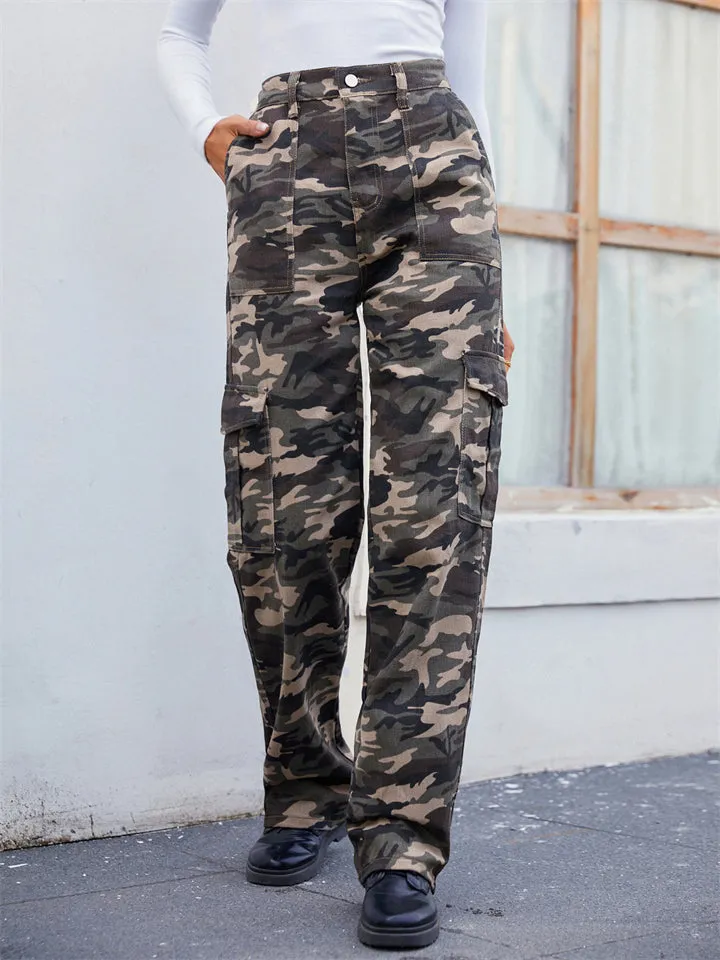 Stylish All Match Relaxed Women's Long Cargo Pants
